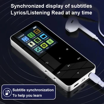 Новый 2,0-дюймовый Металлический Сенсорный Музыкальный плеер MP3 MP4 С поддержкой карты Bluetooth 5,0, с FM-Будильником, Шагомером, электронной книгой, Встроенным динамиком