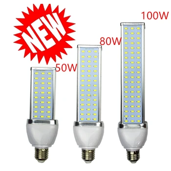 НОВЫЙ 5 шт./лот 5730 Светодиодная лампа Corn light bulb30W 40 Вт 50 Вт 60 Вт 80 Вт 100 Вт Светодиодная лампа E27 E39 E40 85-265 В Алюминиевая Охлаждающая Лампа Высокой мощности