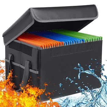 Огнеупорный ящик для хранения файлов, Несгораемый шкаф для хранения файлов с замком, Переносной офисный ящик для писем/юридических папок