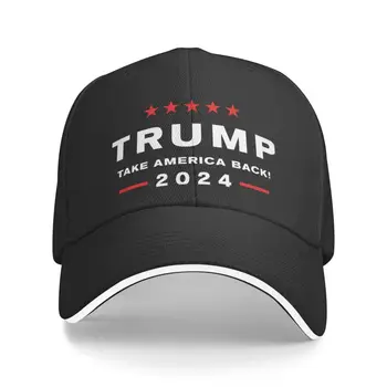 Персонализированная Бейсболка Trump 2024 US America Back для мужчин и женщин, Регулируемая Шляпа для папы на открытом воздухе