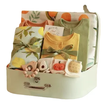 Подарочная коробка из волокнистой марли для новорожденных Hebo four seasons для мальчиков и девочек, подарок для детей в полнолуние.