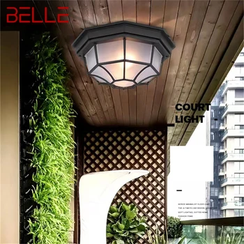 Потолочный светильник в европейском стиле BELLE, уличная современная светодиодная лампа, водонепроницаемая для украшения домашнего коридора.