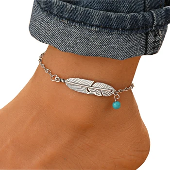 Ретро Модные этнические ножные браслеты с выдолбленными листьями для женщин, летние аксессуары, бесплатная доставка.