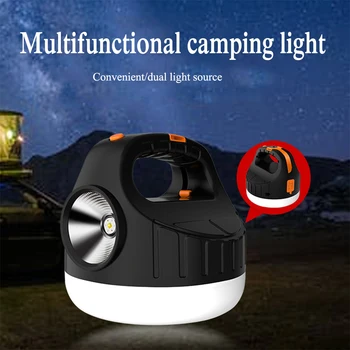 Светодиодный фонарь для кемпинга, портативный USB Перезаряжаемый светильник для палатки, наружный светильник, Подвесные светильники, Водонепроницаемый фонарь для кемпинга
