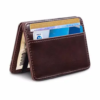 Тонкий Маленький Мужской кошелек для кредитных карт, Высококачественный Ультратонкий Кожаный Бумажник, Держатель для наличных, Кошелек для денег