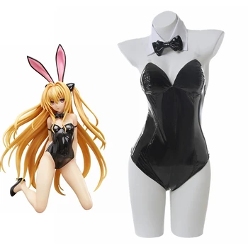 Унисекс аниме Cos To Love Darkness Eve Bunny Girl Кожаные комплекты костюмов для косплея