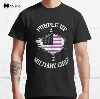 Фиолетовая детская футболка в стиле милитари для детей военного месяца, черная футболка Женская Футболка С Цифровой Печатью Новая Популярная