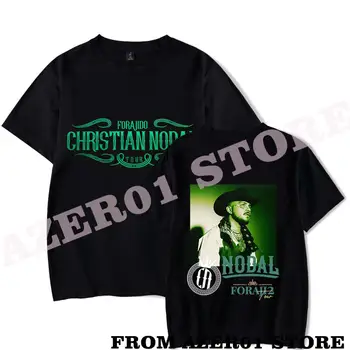 Футболка с принтом Christian Nodal Forajido Merch, Летняя мужская / женская уличная футболка, футболка с коротким рукавом и логотипом