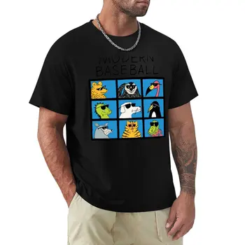 футболка с юмором, хлопковая Современная Бейсбольная футболка с изображением животных, графические футболки, мужская футболка с круглым вырезом, футболки для мужчин, модные мужские
