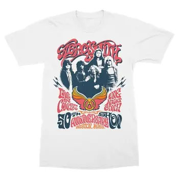Хлопковая футболка унисекс Aerosmith Live In Concert 50Th Anniversary Show Us Tour