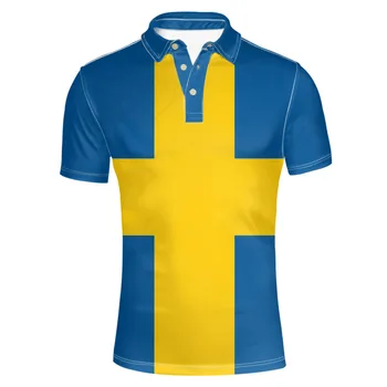 Швеция Бесплатное Сделанное На Заказ Имя Номер Логотип Команды Se Футболка Country Travel Sverige Nation Swede Фото С Принтом Шведского Флага Одежда