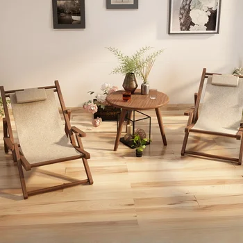 Шезлонги для отдыха на открытом воздухе, кресло для отдыха в гостиной, Складные пляжные стулья для террасы, дорожный подлокотник, мебель для патио QF50OC