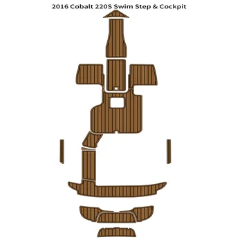 2016 Cobalt 220S Платформа для плавания Кокпит Коврик для лодки EVA пена Палуба из тикового дерева Коврик для пола