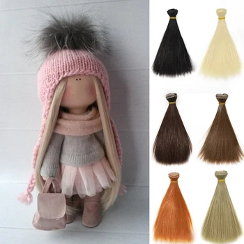 BJD/SD 25 см x 100 см Парик для волос куклы Рэгдолл, синтетический термостойкий пучок волос, аксессуары для кукольного парика