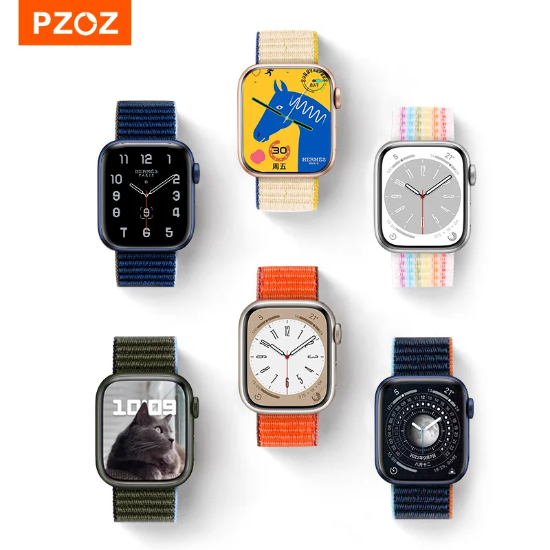 PZOZ Браслет-ремешки для Apple Watch 8 7 6 SE 5 4 49 мм 42 мм 38 мм 44 мм 40 мм 41 мм 45 мм Ремешок для наручных часов серии iWatch