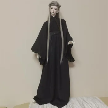 Бесплатная доставка, 1/3 кукольной одежды BJD, черный шифоновый комплект старинных костюмов с большими рукавами