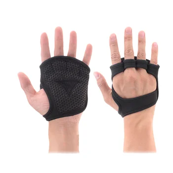 Вентилируемые перчатки для поднятия тяжестей, перчатки для кросс-тренировок, нескользящий рукав для ладони, отлично подходит для подтягиваний, кросс-тренировок.
