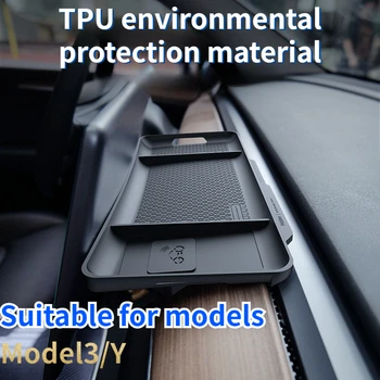Для Tesla Модель 3/Модель Y Экран Задний Ящик Для Хранения на 2018-2023 Магнитный Скрытый Декор Тканевый Футляр Для Очков Автомобильные Аксессуары