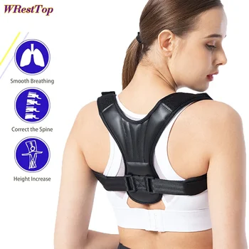 Корректор осанки Регулируемый Бандаж для верхней части спины для поддержки ключиц и облегчения боли в шее, плечах для женщин и мужчин