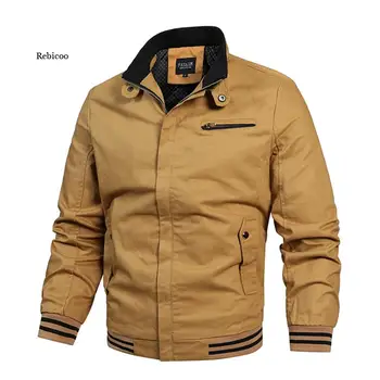 Модная хлопковая куртка для мужчин 2022, осень-зима, Новое повседневное тонкое пальто для мужчин, высококачественная Ветрозащитная ветровка, мужские куртки