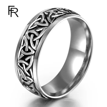Новый дизайн ювелирных изделий, кольцо с персонажем викинга из титановой стали в скандинавском стиле, персонализированное мужское властное кольцо