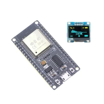 Плата разработки модуля ESP32F Драйвер CH340 Плата разработки беспроводного Wi-Fi Bluetooth с OLED-ЖК-экраном 0,96 дюйма