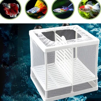 Сетка для разведения рыбы в аквариуме Сетка для разведения рыбы Разделительная сетка с регулируемой пластиковой рамой и присоской для аквариума