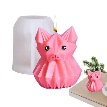 Силиконовая форма для кошек, форма для свечей для собак, силиконовая форма для животных, 3D форма для кошек, нелипкая мультяшная форма для мыла из смолы для свечей из соевого воска