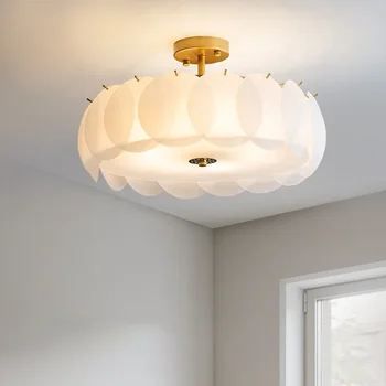 Современный свет Роскошная круглая стеклянная потолочная люстра украшение гостиной спальни кабинета светодиодное внутреннее освещение для дома
