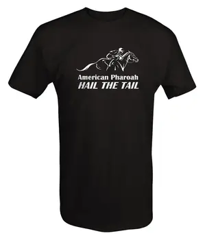 Футболка -American Pharoah Hail the Tail Derby Horse Racing с длинными рукавами
