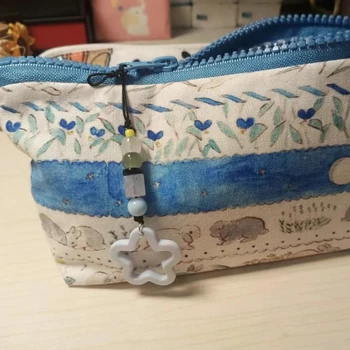 【Синий кролик】 Оригинальная сумка для ручек ручной работы, сумка для хранения продуктов в наличии, милый пенал, канцелярские принадлежности для школ и офисов